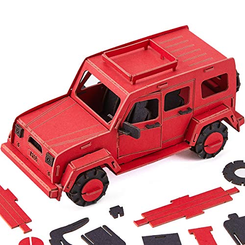 Cupuz 3D Paper Puzzle, 3 Assorted Cars, 3D Cardboard Model Car Kit, Diy Set For Child, Educational Craft Puzzles, Gift For Boys #TOP1