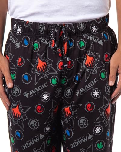 Magic: The Gathering Mens' Mana Symbols Card Game Sleep Pajama Pants3