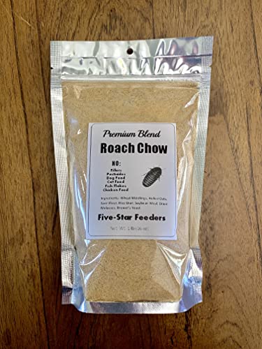 1 lb. Roach & Cricket Chow Balanced Protein Calcium-Fortified Diet by Five-Star Feeders Resealable Mylar Bag