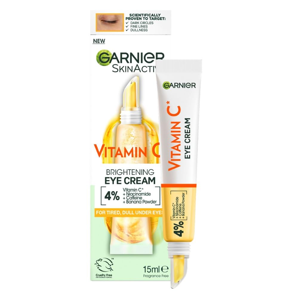 Eye Cream, With 4% Vitamin C, Brightening Eye Treatment For Dark Circles, Prevents Under Eye Bags And Puffiness, Vitamin C*, 15ml
