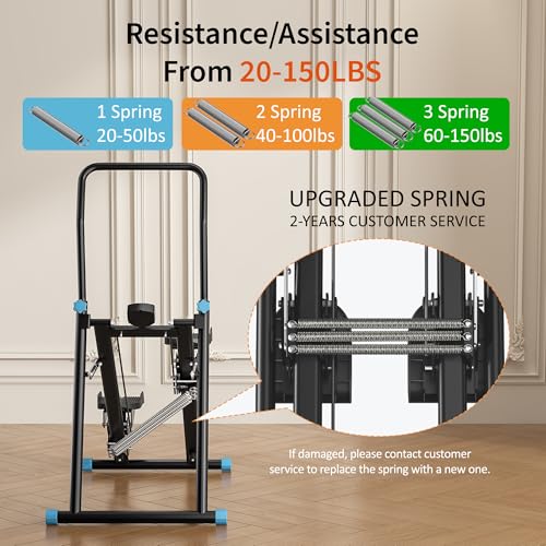 Image of MOMODA Stair Stepper Resistance Adjustable Folding Vertical Climber Machine for Home Gym Full-Body Workout