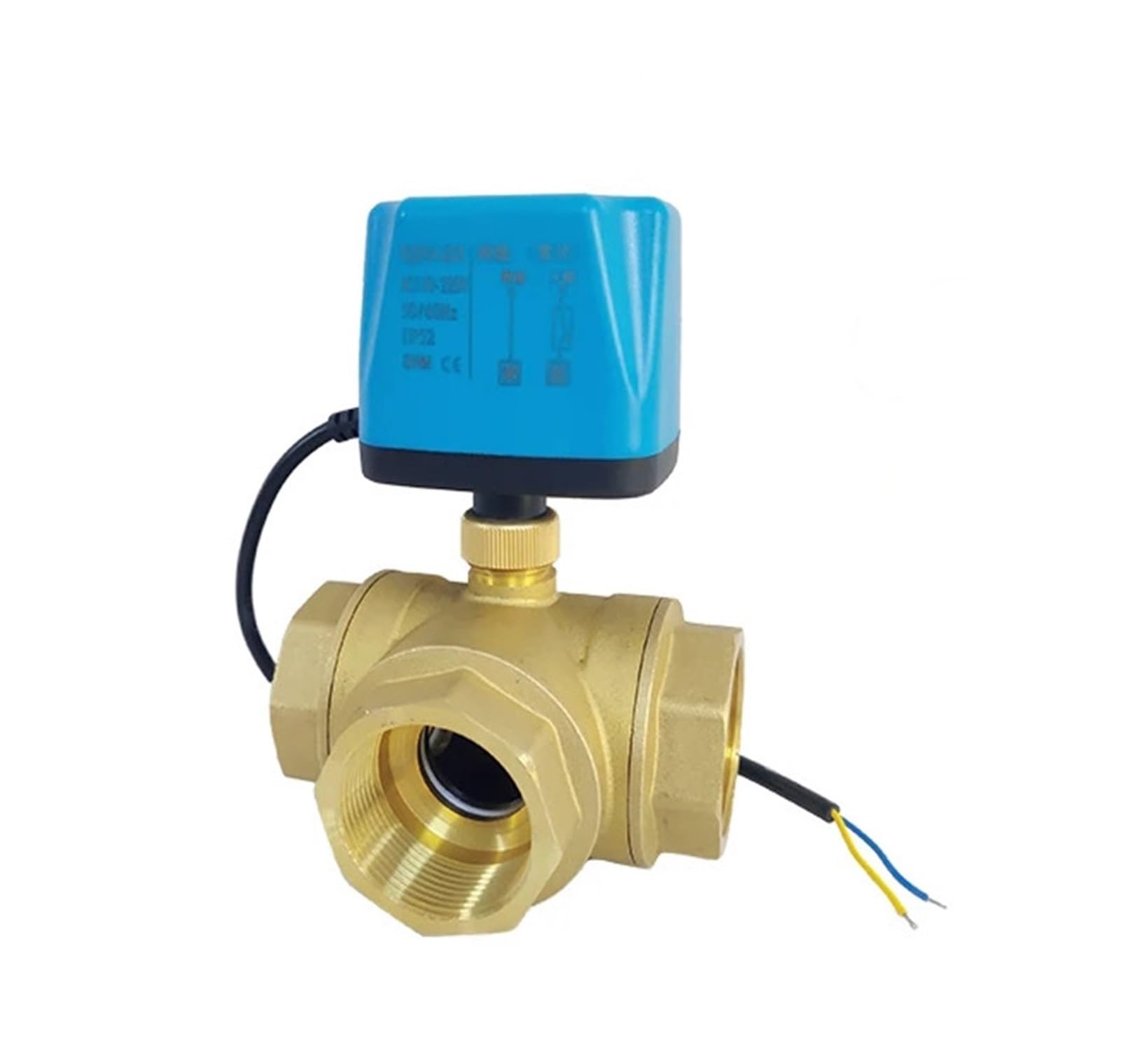 WiFi Smart Water Valve Valvola a sfera elettrica motorizzata a 3 vie Switch Timing Life(1-1/4",L type)