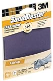 3M SandBlaster 9667 180-Grit Adhesive Backed Palm Sander Sheets, 3-Pack