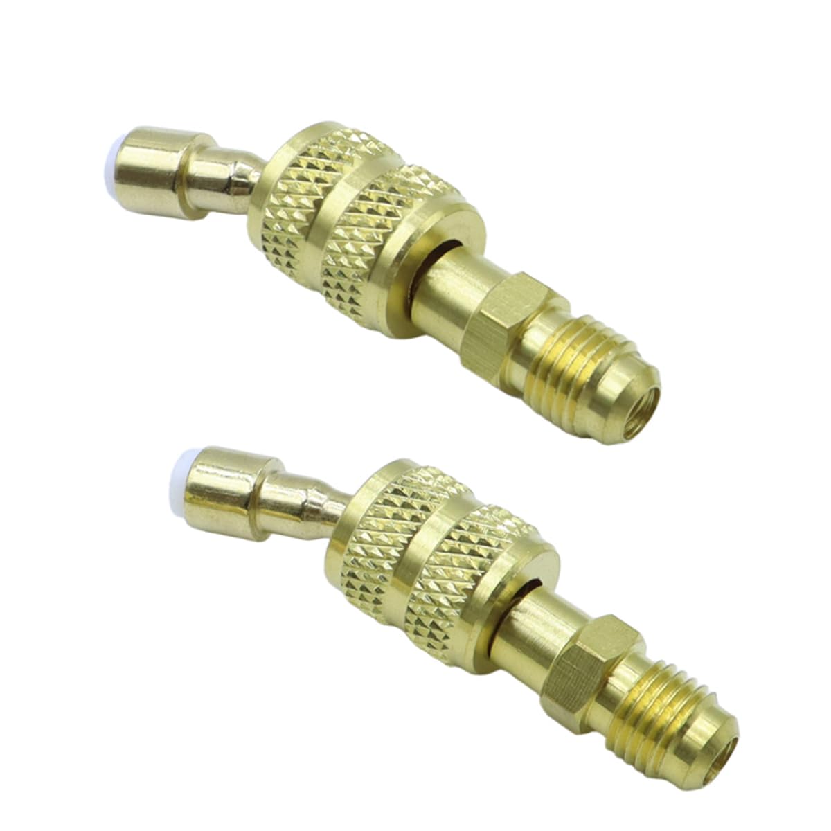 WANGCL 2-częściowy adapter R410a AVA-20C (1/4SAE na 5/16SAE) adapter przyłączeniowy do klimatyzacji sprężarki ładowania technika chłodzenia
