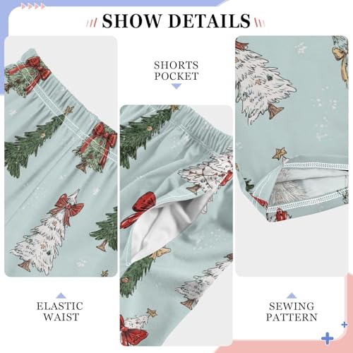 Pajama Bottoms, Christmas Trees Bow Pajamas Pant Sleep Long Pants Lounge Wear Sleepwear Soft Pjs4