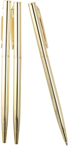 Miniatura 7 de dohobby 26 bolígrafos retráctiles metálicos delgados, bolígrafos delgados de tinta negra, juego de bolígrafos de metal para suministros de oficina y