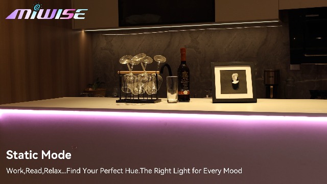 Image of MIWISE RGB COB LED Strip Light 9.84ft /3m,Color Changing Dimmable Strip Light DC24V,Compatible with Alexa /Google Assistant /Tuya Multicolor Flexible Tape Light,for TV,Bedroom,Party DIY Decoration