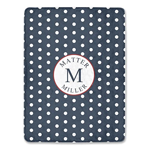 Tyymndwp Blanket Custom Funny Personalized Blankets Soft Micro Fleece Flannel Throw Blanket For Baby Kids Boys Girls Birthday Gifts Decor Couch Bed Sofa Nursery, Letter M Polka Dot #TOP5