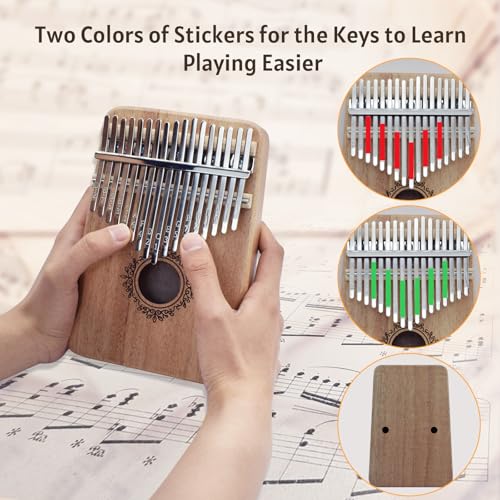 Image of Kalimba Thumb Piano 17 Key,Mbira Instrument,Musical Gift for Kids & Adults