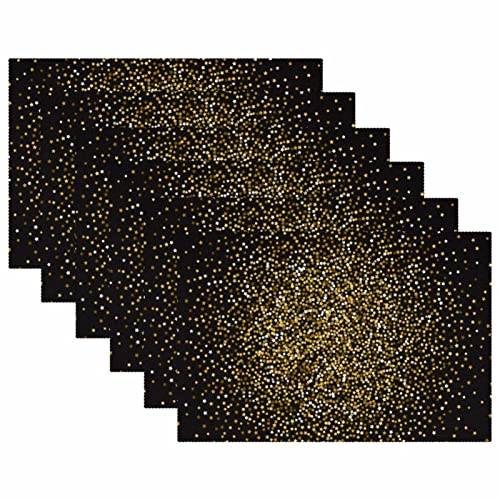 Set de table confettis étoilés antidérapant de qualité supérieure pour table moderne - 6