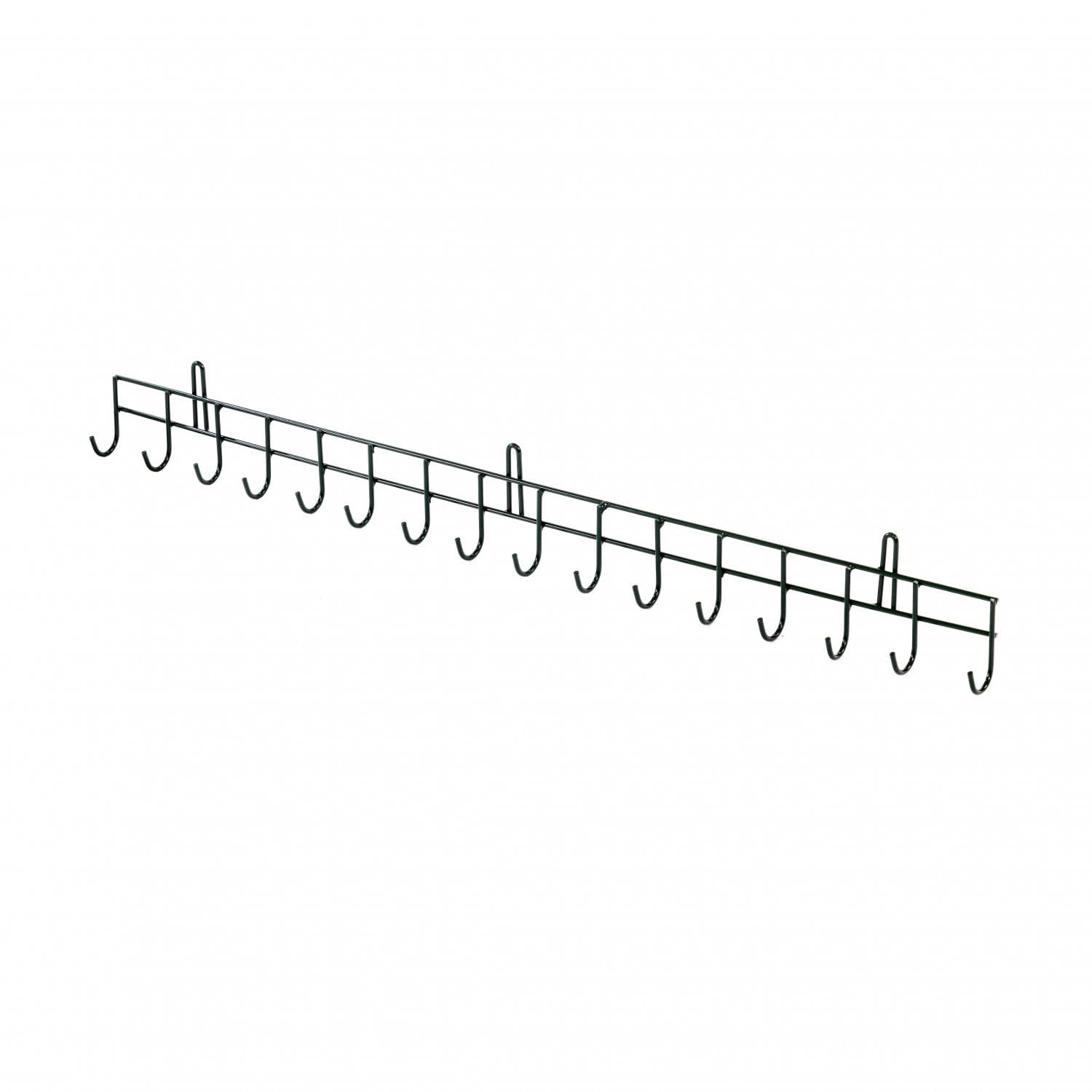 Oypla Green 16 Hook Wall Mounted Garden Tool Storage Rack Hanger Shed & Garage