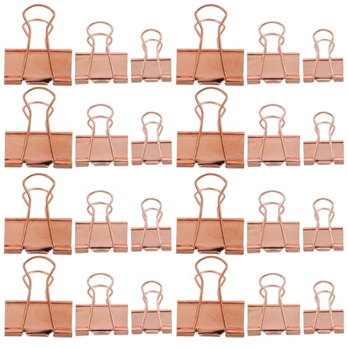 Pinces à papier rose métal : lot de 112 clips de reliure pour organisation