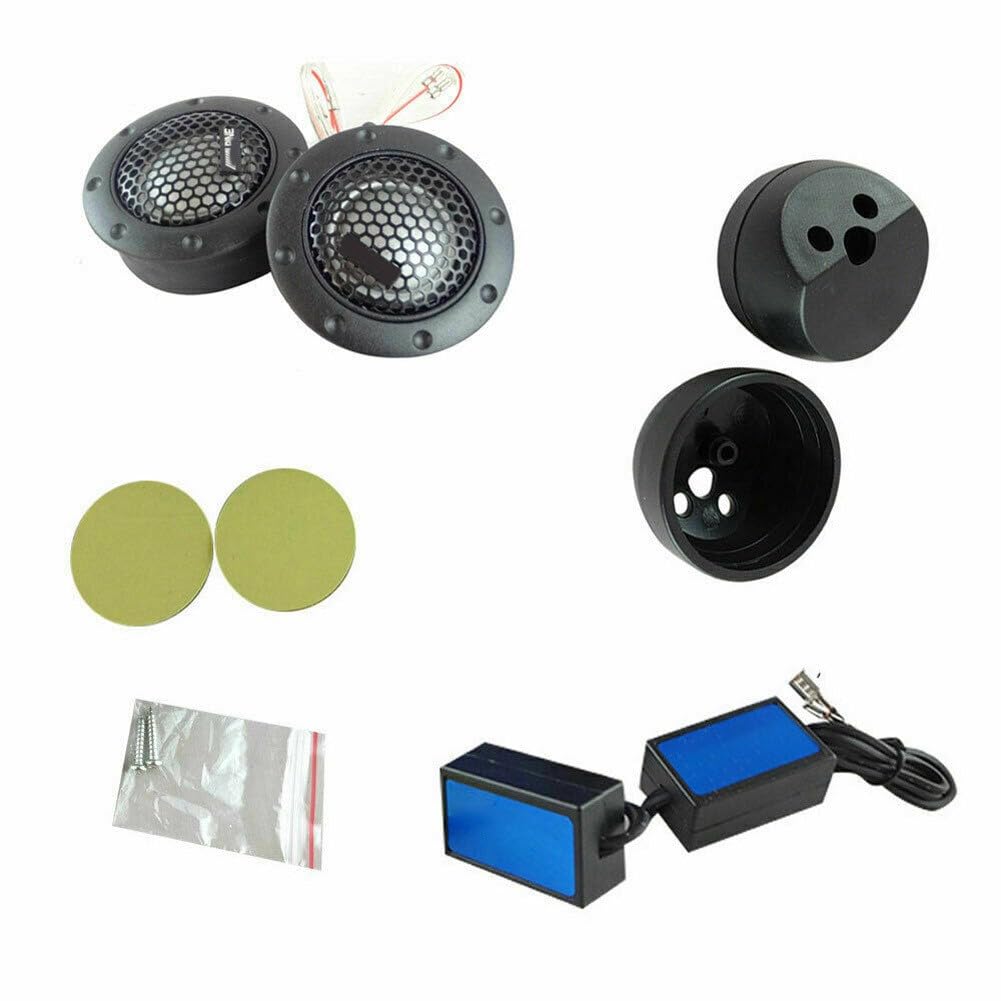RichVibe Alpine DDT-S30 360 W 1" pour tweeters à dôme souple audio de voiture, 4 Ohm, sensibilité 91 dB, montage encastré/angulaire, pour systèmes 12-24 V