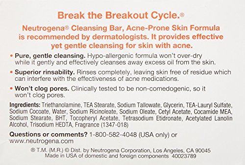 Neutrogena Transparent Facial Bars, Acne-Prone Skin Formula, 3.5 Ounce (Pack Of 8) #TOP1