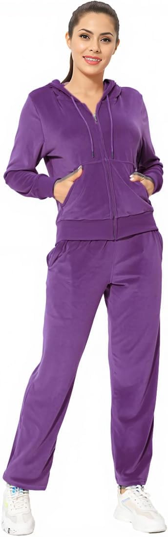 MINANUO Tracksuit 2 Pieces Joggers Outfits for Women Jogging Sweatsuits Set - Image 2