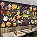 Personalisierte Tafel Graffiti Food Wandbild Tapete Konditorei Café Hamburger Shop Restaurant Fototapete Wand Tapeten Wohnkultur fototapete 3d effekt Wohnzimmer Schlafzimmer kinderzimmer-150cm×105cm