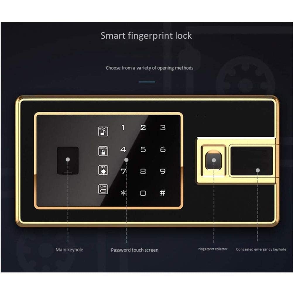 Cassaforte impermeabile ignifugo con impronte digitali e password elettronica, per documenti d'identità, documenti A4, laptop e gioielli