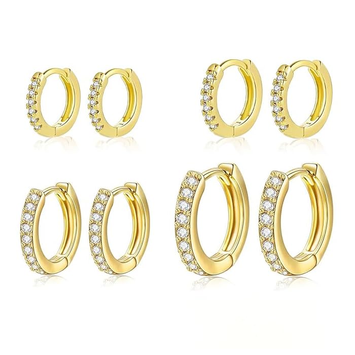 See full amazon price history chart for SANNIDHI® 4 Pairs Hoops Earrings for Women Fashion Gold Earrings 8mm 10mm 12mm 14mm Zircon Hypoallergenic Earrings Small Boho Huggie Hoop Earrings Combo Jewellery Valentine Birthday Gift for Women SANNIDHI® 4 Pairs Hoops Earrings for Women Fashion Gold Earrings 8mm 10mm 12mm 14mm Zircon Hypoallergenic Earrings Small Boho Huggie Hoop Earrings Combo Jewellery Valentine Birthday Gift for Women (B0DBLPFJ53) Amazon Price History, Amazon Price Tracker