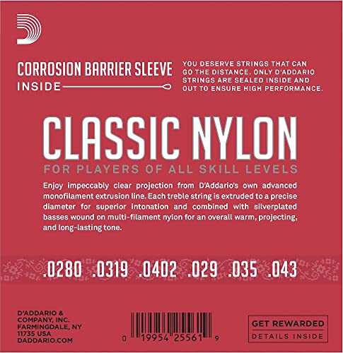 D’Addario EJ27N Cordes guitare classique en nylon étudiant, tension normale, 3 jeux - Les Beatles, Paul McCartney, John Lennon, RIngo Starr, George Harrison D'Addario EJ27N Cordes guitare classique en nylon étudiant, tension normale, 3 jeux – Image 3