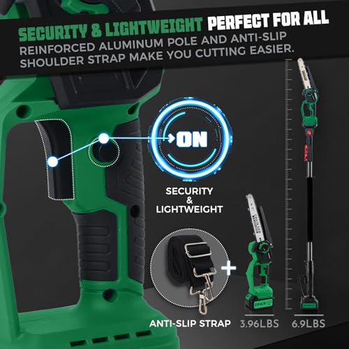 Image of 2-in-1 Electric Pole Saw for Tree Trimming For Branch Cutting