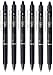 Produktbild Pilot Schwarz Frixion Clicker Einziehbar Fein Kugelschreiber Löschbar Stift Stift 0.7mm Spitze Spitze 0.35mm Line BLRT-FR7 (6 Stück)