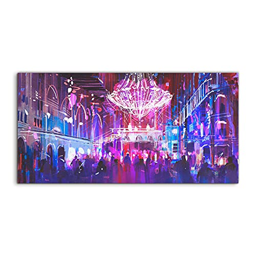 Tableau acrylique 120x60cm Coloray Nightclub décoration contemporaine pour le salon