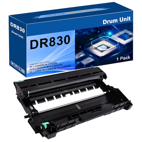 HOIEAYTON DR-830 DR830 Drum Cartridge Compatible with Bro Ther DR830 Drum Unit Replacement for HL-L2460DW HL-L2405W HL-L2400D DCP-L2640DW MFC-L2820DW HL-L2465DW HL-L2480DW Printers(1-Pack)