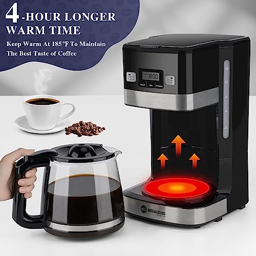 Compare Megalesius Programmable Coffee Maker, 12 Cup Coffee Maker With
