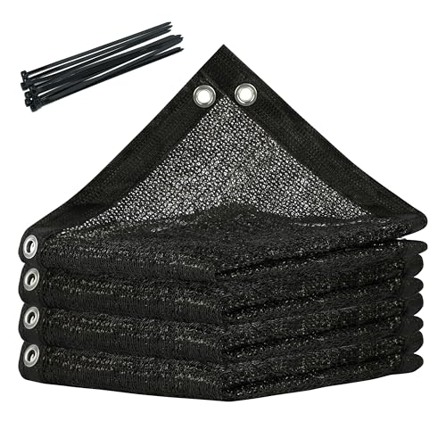 ShadeMart 70% Shade Cloth for Plant, Black 12FT x 24FT Outdoor Shade Tarp, Shade Cover with Upgrade Grommets and Zip Ties, Sunblock Net for Garden Greenhouse Carport Chicken Coop, Custom Size