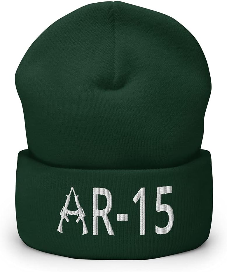 Gunner Gear 2nd Amendment Hat - AK-47 7.62 Country 2A Hat Trucker Style Cuffed Beanie Stocking