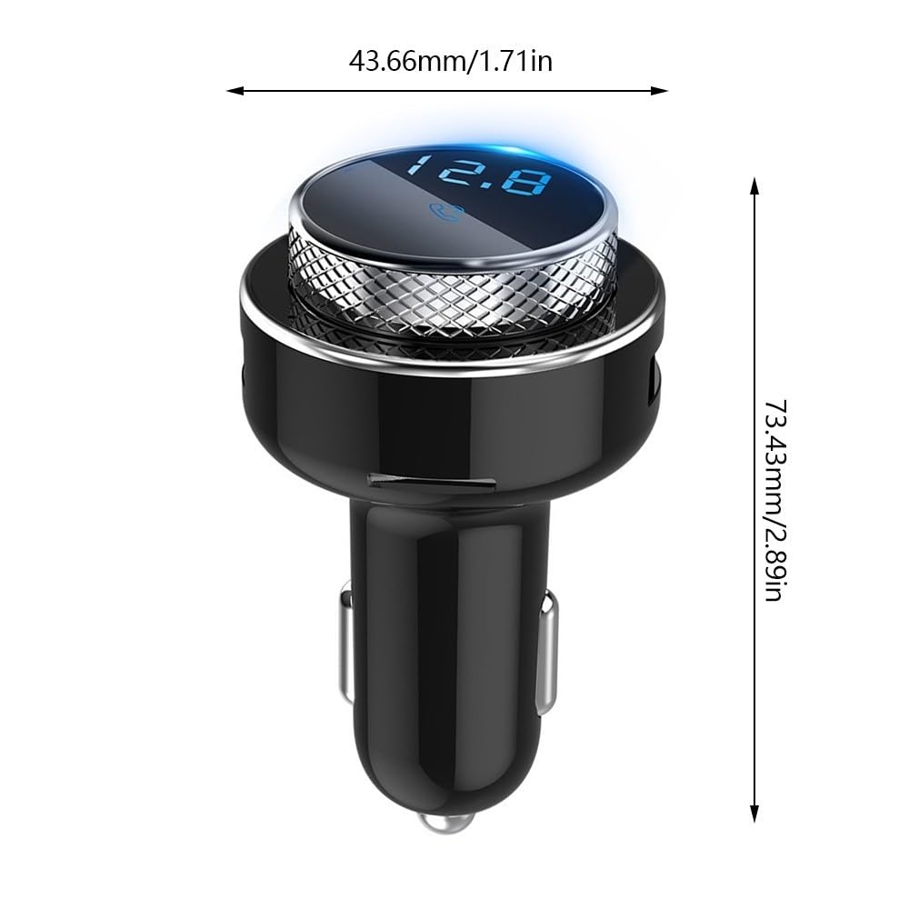 Caricabatterie Bluetooth per auto Trasmettore FM Lettore Mp3 Vivavoce