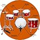 Rocket 5 Piece Junior Drum Kit - Red