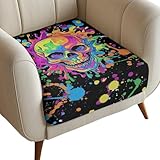 Vuriqeby Skull Printed Sofa Seat Slipcovers Classic Couches Furniture Protector for Sectional Armchair Loveseat with Elastic Bottom Size S