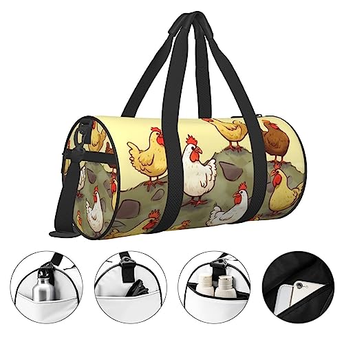 Sac à main d\'entraînement noir rond imprimé pour simplifier le gym
