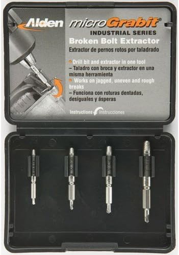 Alden 4507P Kit 4Pc Micrograbit Broken Bolt Extractor Kit