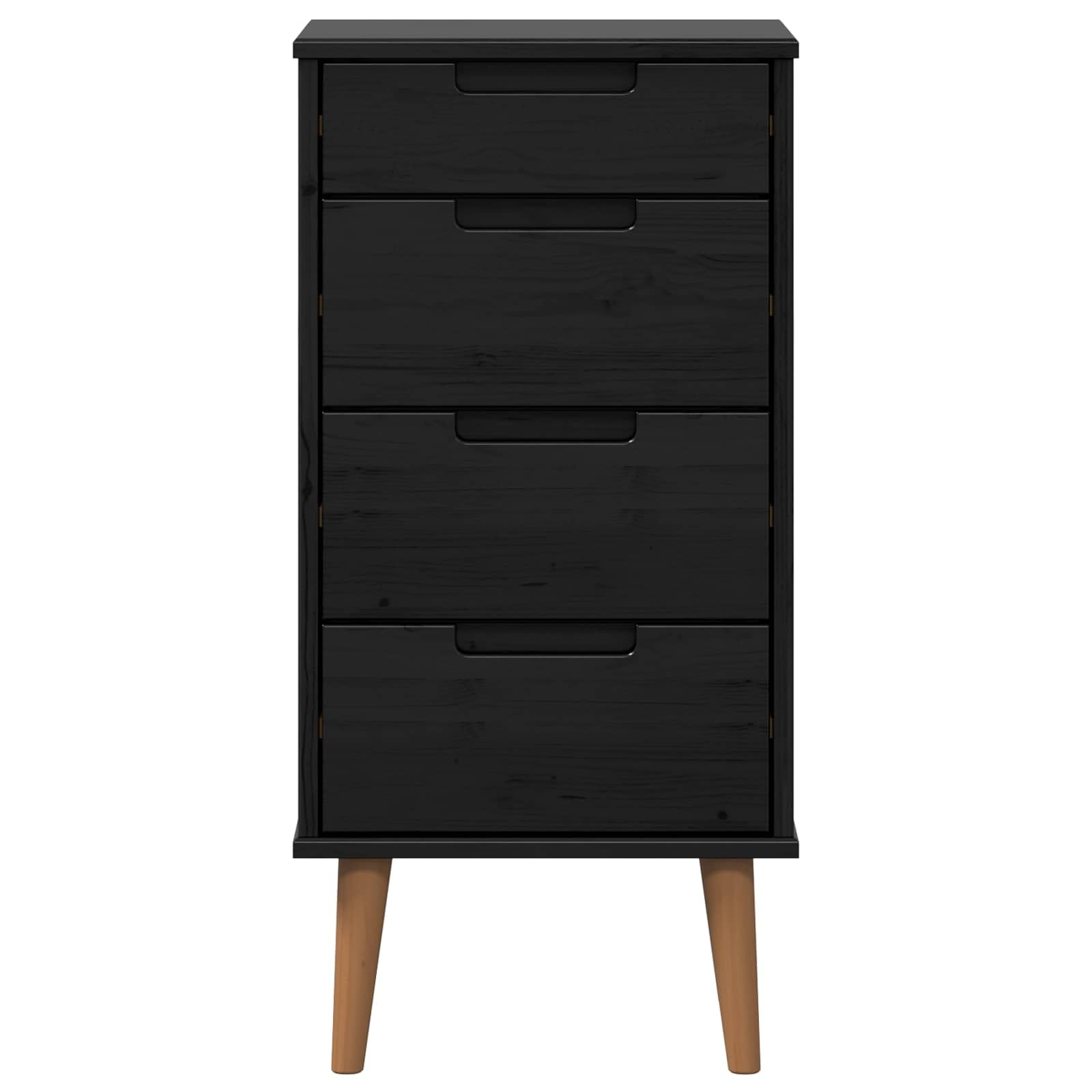 vidaXL Komoda z szufladami MOLDE Czarny 40 x 35 x 82 cm