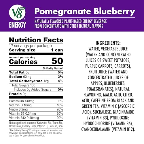 V8 +Energy 200000024543 Pomegranate Blueberry Juice Energy Drink thumb #5