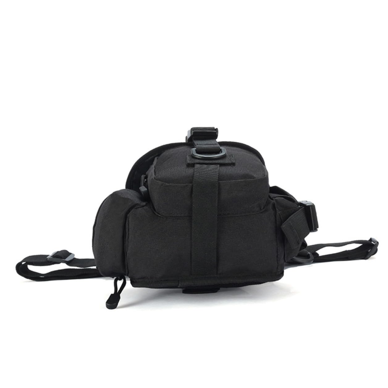 Abaodam Riñonera Multifuncional de Oxford, Tamaño Mediano, Camuflaje Negro, Bolsa Deportiva para Ciclismo y Senderismo Correa Ajustable para Hombre