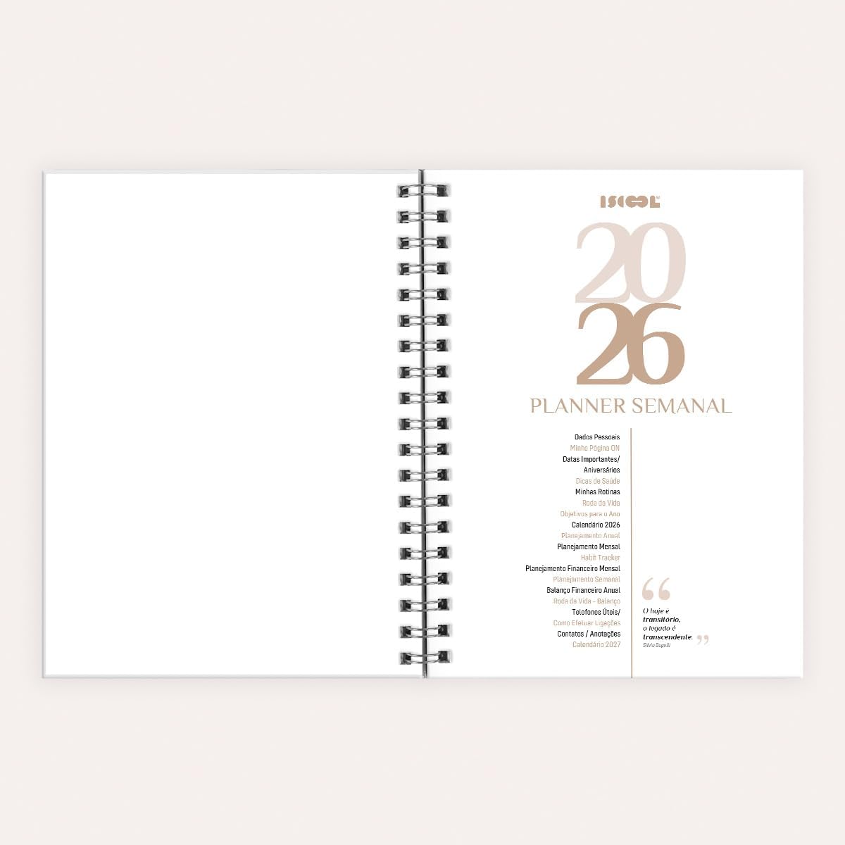 Agenda 2026 Planner Semanal Solid Colors Verde Militar