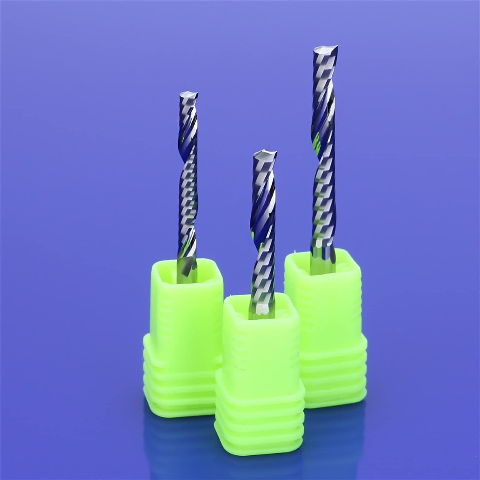 BERWENNY 10pcs 4/22mm Single-Flute Milling Cutter CNC End Mills Carbide Router Bit Compatible with Wood