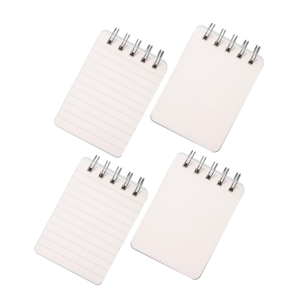 HOMSFOU 5 Ensembles Mini Ordinateur Portable Portable Doublé Cahiers À Spirale Mini Cahiers En Vrac Plaine Cahiers Pour L'école Pavé De Note Cahier Petit Papier Blanche 4 Pièces * 5