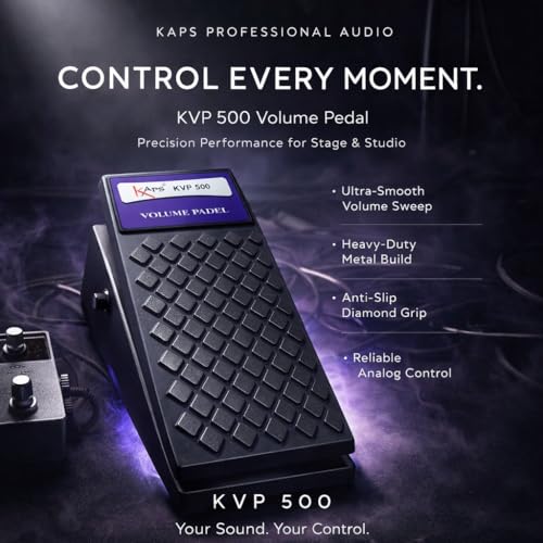 Image of KAPS KVP-500 Universal Stereo Volume Pedal for Keyboard, Synthesizer, Digital Piano & OCTAPAD | Passive, No Power Required | Smooth Performance Control Pedal | Durable Non-Slip Design