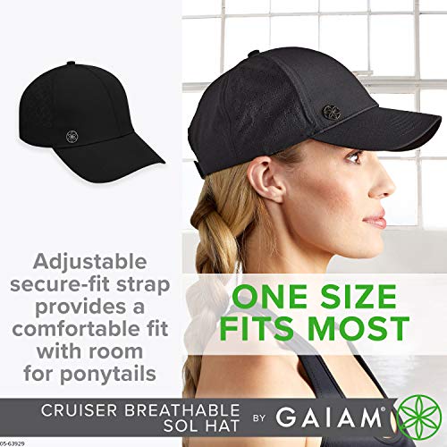 Image of Gaiam Cruiser Breathable Baseball Cap, Ponytail, Women | Lightweight & Breathable | Ponytail Hole | Adjustable Fit | Running, Hiking & Workouts | Women's Cap