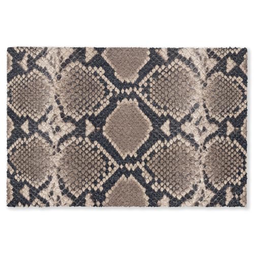 Alfombras habitación dormitorio OnlyWow tapete sala antideslizante pitón marrón 200x140 2