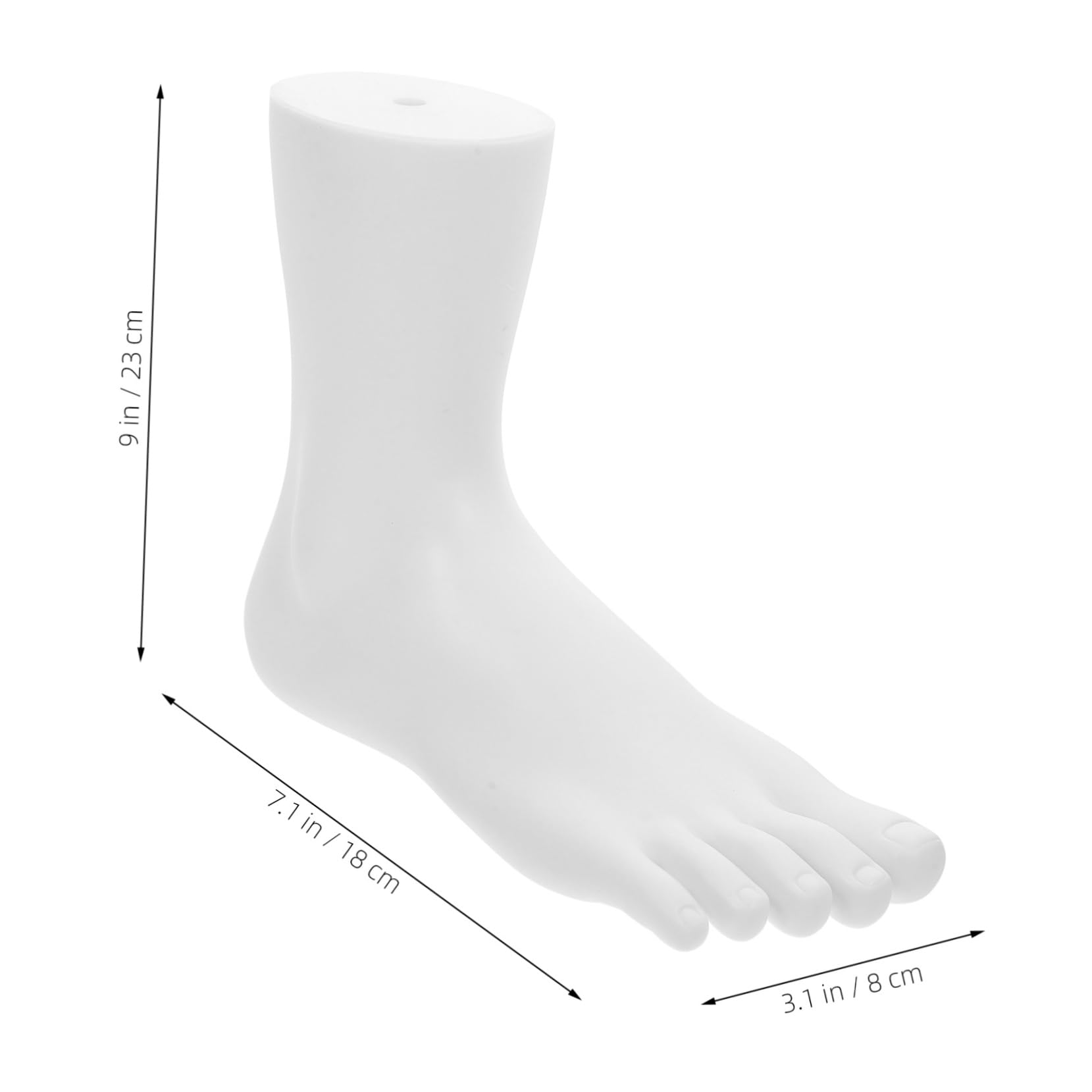Hemobllo 5-Toe Foot Mannequin Stand Sock Display Foot Plastic for Jewelry Retail Stores