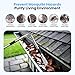 12 FT Gutter Cleaning Tools for Outdoor - Gutter Cleaner Pole with Brush & Shovel for Roof Rain Gutters, Cleans Leaves, Branches & Debris - No Ladder Needed (Black)