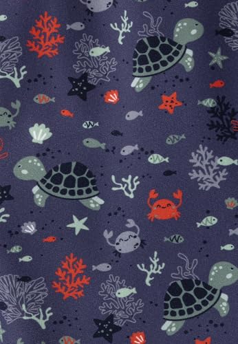 Sterntaler Badeshorts Unterwasser – UV-Schutz 50+ Schwimmshorts Jungen – Baby Badehose mit Meeresprint & Windeleinsatz bis Größe 86/92 - Bademode für Strand und Schwimmbad – blau, Größe 80