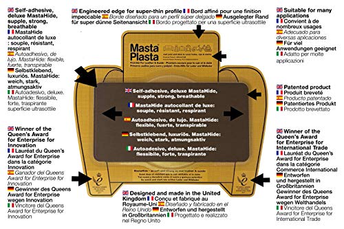 MastaPlasta Self-Adhesive Premium Leather Repair Patch, Large, Black - 8 x 4 Inch