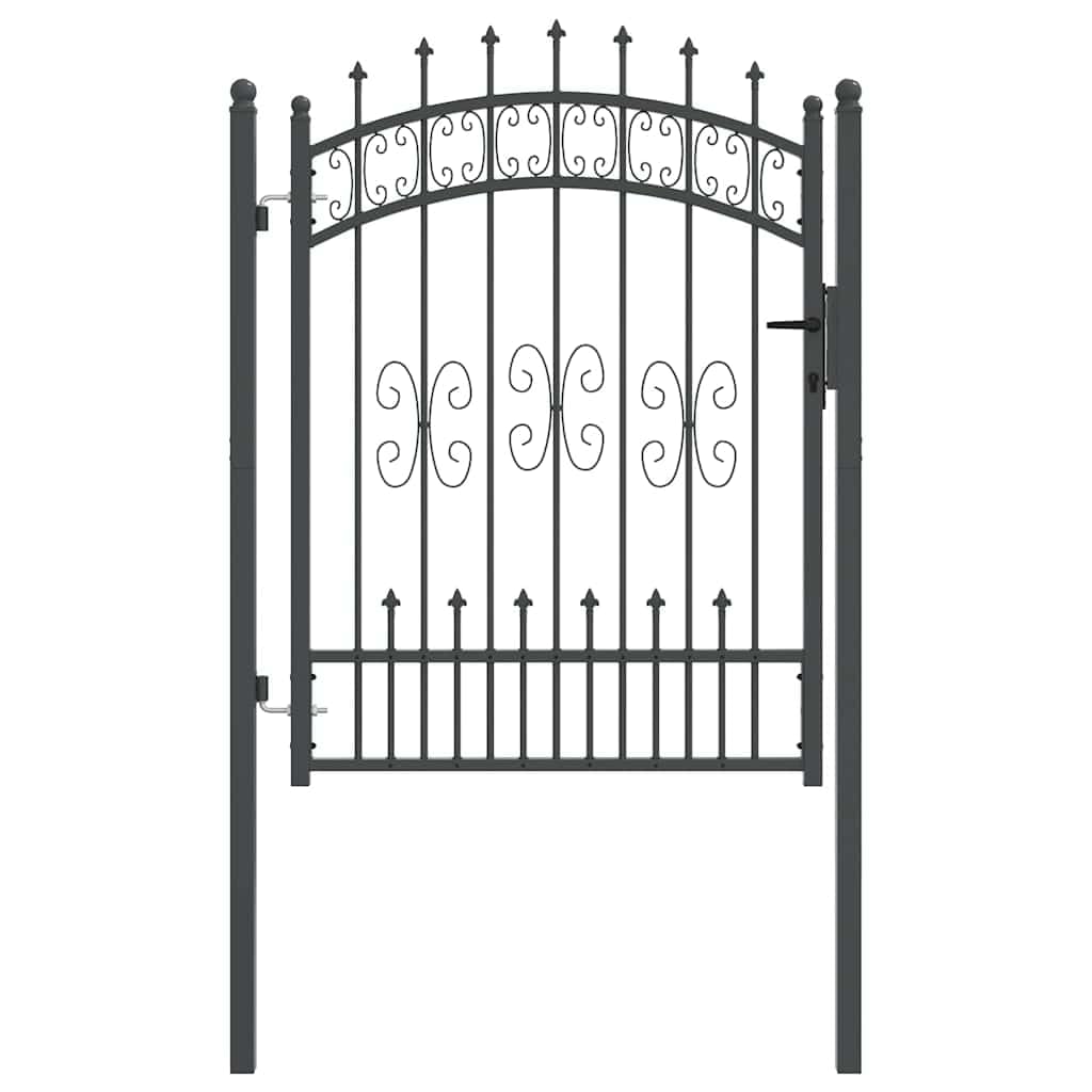 Portail de jardin anti-intrusion Kampen acier avec verrou pour animaux