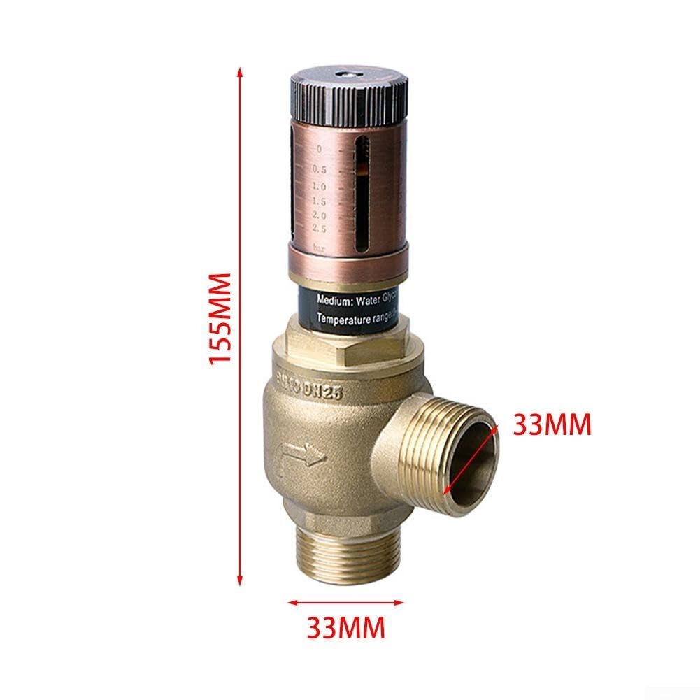 Válvula de derivación de presión diferencial de latón, diseño compacto y ajustable para calefacción por suelo radiante, calor, sistemas de caldera centralizados, aire acondicionado para HVAC con